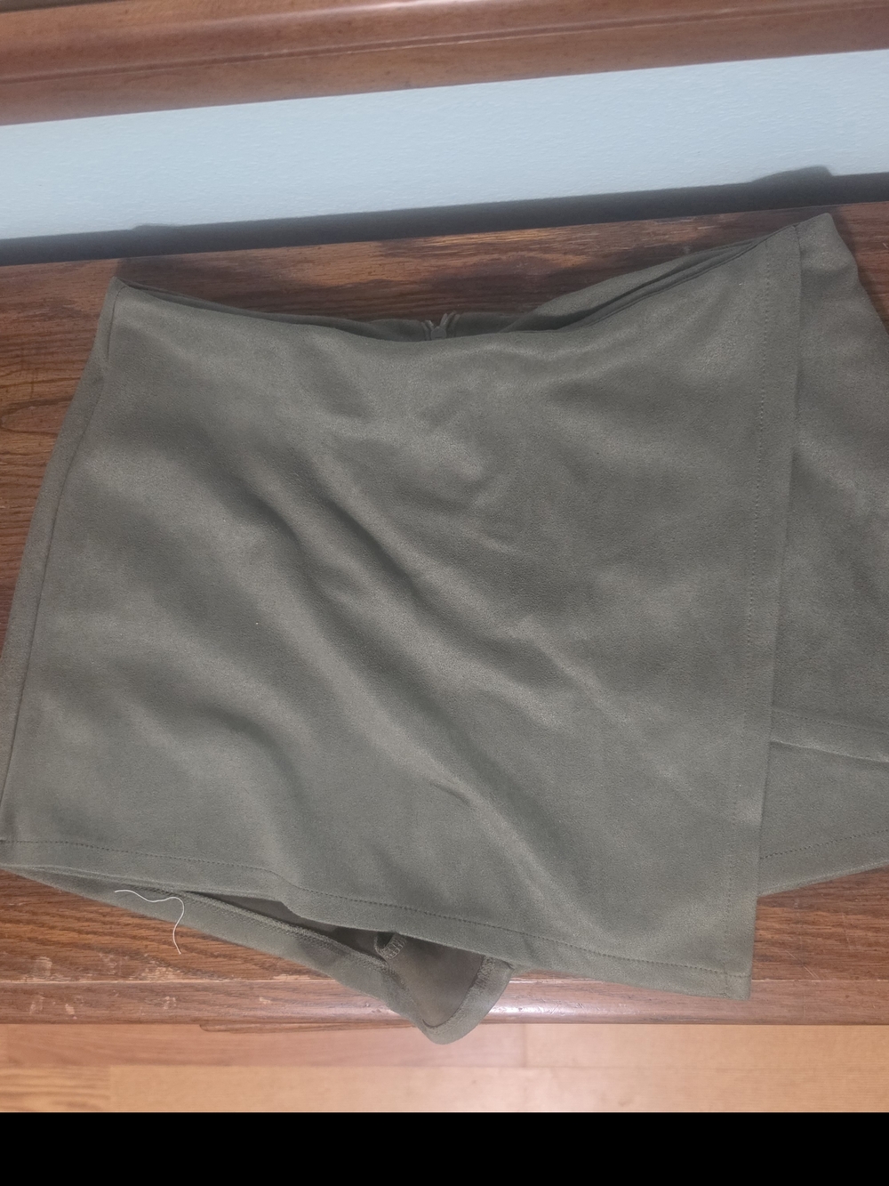 Charlotte Russe Olive Green Faux Suede Skort